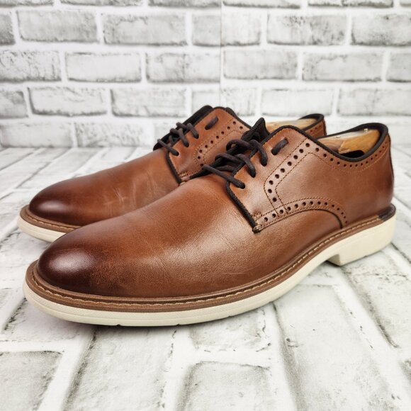 Cole Haan Go To Oxford Men Size 11.5 M Plain Toe Dress Brown Casual Comfort Shoe - Picture 3 of 10